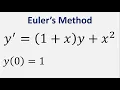 Euler s Method y 1 x y x 2 Find y 1 with two steps
