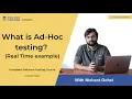 what is adhoc testing in software testing Software testing tutorials for beginners with example