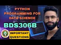 BDS306B Vtu Important Questions Python Programming For Data Science