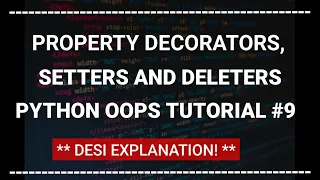 Hindi Property Decorators Setters Deleters Object Oriented Programming Using Python