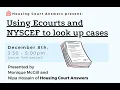 Using eCourts and NYSCEF