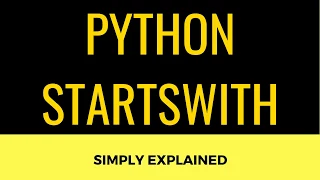 Python startswith - A Simple Guide