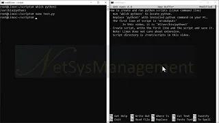 NetSysManagement - How to create and run python scripts Linux command line
