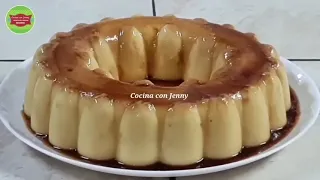 Flan de galletas Maria con 3 ingredientes sin horno /Cocina con Jenny 