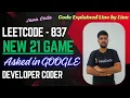 New 21 Game LeetCode 837 Google Brute force - Optimized Approach Java Code Developer Coder
