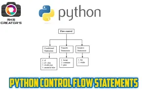 Control Flow Statements in python Python Tutorial in tamil RKS CREATORS