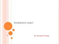 Insertion Sort Algorithm with dry run of code in C by Deepika Pahuja