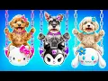 Download Lagu Thử Thách Nhà Cún Một Màu! Hello Kitty vs Kuromi vs Cinnamoroll