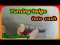 wood turning twigs into hot selling items