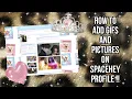 How to add gifs and pictures to Spacehey profile TUTORIAL with voice