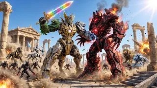 Ancient Titans Awaken The Ultimate 4 Way Mecha Fusion Battle