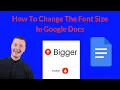 How To Change The Font Size In Google Docs