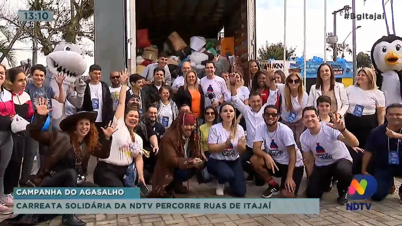 Campanha do Agasalho: Carreata Solidária da NDTV percorre ruas de Itajaí