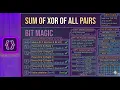 Sum of XOR of all pairs