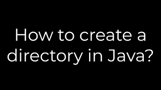 Java How to create a directory in Java 5solution