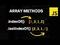 indexOf and lastIndexOf Array Methods JavaScript Tutorial
