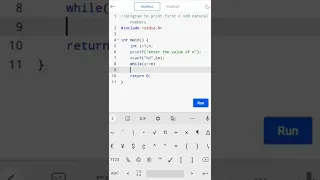 program to print first n odd natural numbers