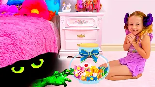 Nastya y el monstruo debajo de la cama. historia de misterio