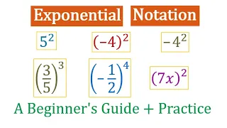 Exponential Notation - A Beginner s Guide Practice