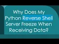 Why Does My Python Reverse Shell Server Freeze When Receiving Data