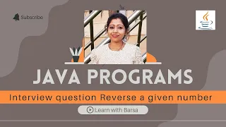 Java Programs Reverse a Number Interview Question