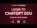 How to log into the CSUDH ChatGPT Edu workspace