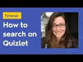 How to search in Quizlet Advanced features