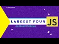 JavaScript Challenge Largest Four Largest Four in Array Coding Challenge I JavaScript Tutorial