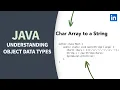 Java Tutorial - Understanding object data types