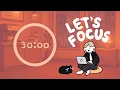 Pomodoro Timer 4x30min 2hrs AD Let s get focused rain ambience