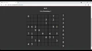 Sudoku Game Using JavaScript Tutorial