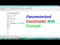 parameterized constructor in c