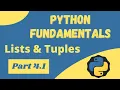 Python Lists and Tuples - Python Fundamentals 4 1