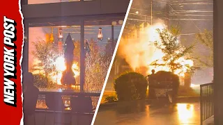 Massive Fireballs Erupt After Lightning Strikes Power Line in Detroit