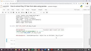 Python - How to extract Day Of Year from using pandas