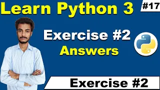 Exercise 2 Answers Python Programming Python tutorial for beginners in Hindi Urdu cyber warriors