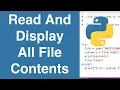 Read And Display All File Contents Python Example