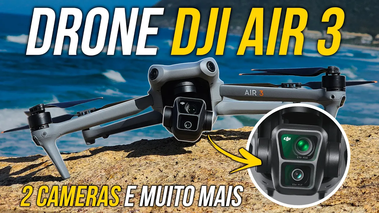 TESTEI o drone DJI AIR 3: quase um Mavic 3, mas mais barato [MINI ANÁLISE]