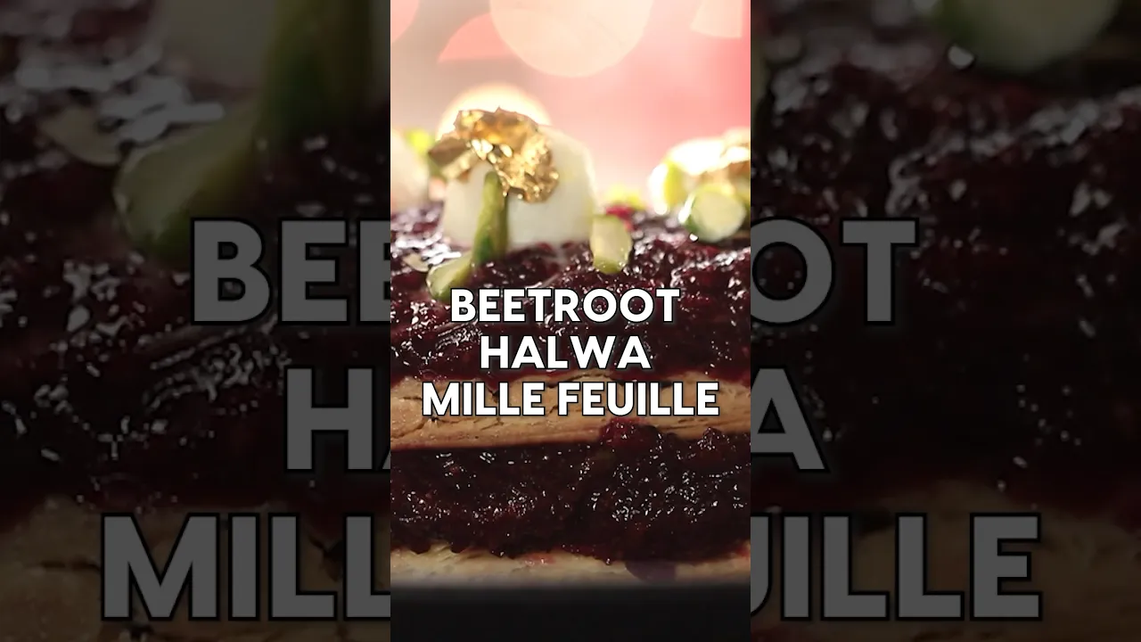 Celebrate Diwali with the goodness of Beetroot Halwa Mille Feuille! #shorts #diwalispecial