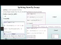 Array Joining Sort Split Search