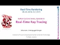 Real-Time Ray Tracing RTX ON in Vulkan Vulkan Lecture Series Ep 6 Real-Time Rendering Course