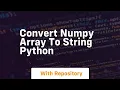 convert numpy array to string python