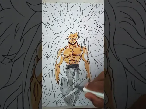 Dibujo de Goku Ssj infinito #drawing #goku #draw