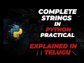 Python Strings Tutorial in Telugu Slicing String Methods f-Strings Python Full Course
