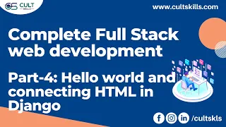Part - 4 Hello world and HTML on Django Complete Full Stack web dev LIVE course Cult Skills