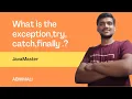 What is the exception JavaMaster learnjava abhimali