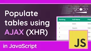 Loading data into HTML Tables using AJAX - JavaScript Tutorial