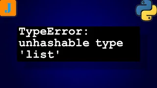 TypeError unhashable type list