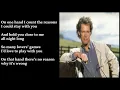 Randy Travis - On The Other Hand LYRICS
