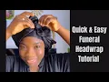 How To Do Simple Headwrap To Funeral
